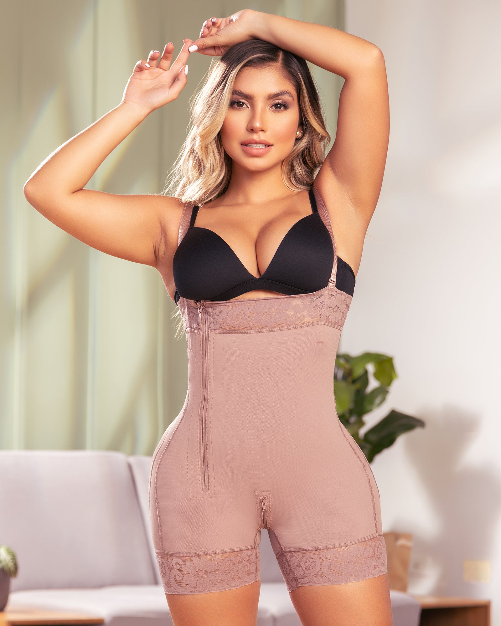 Colombian Shapewear High Compressión Lateral Zipper Strapple 345