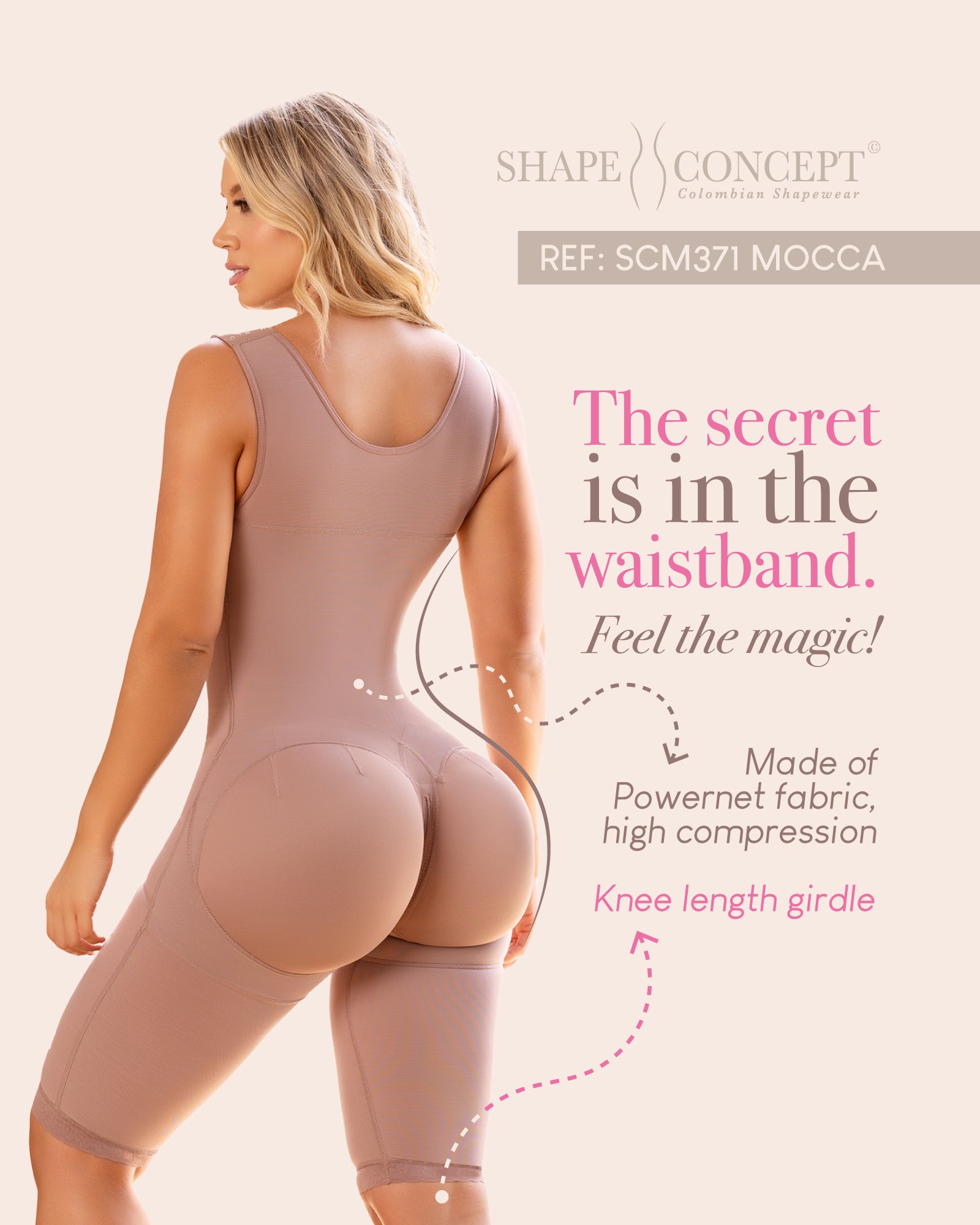 Colombian Shapewear High Compressión Full Body Girdle With Bra 371