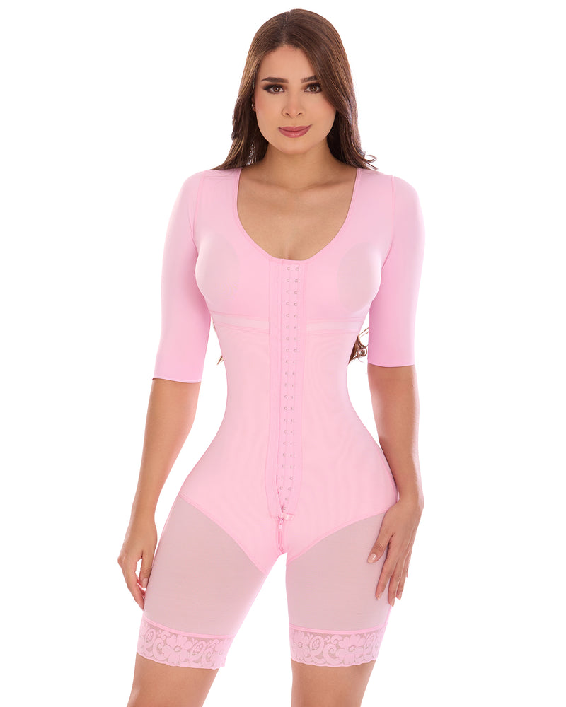 Colombian Shapewear High Compressión Mid Leg With Sleeves 042