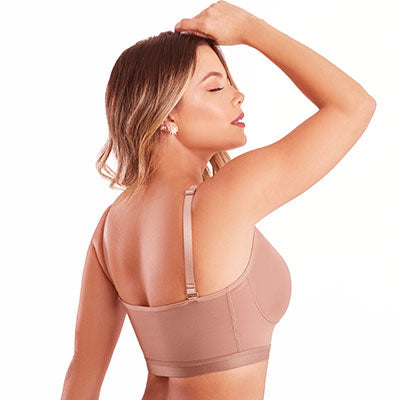 Buy Shape Concept Women's Post Surgical Surgery Bra Posture Corrector with  Sleeves Brasier Post Operatorio SCB002 (Beige, Large) at